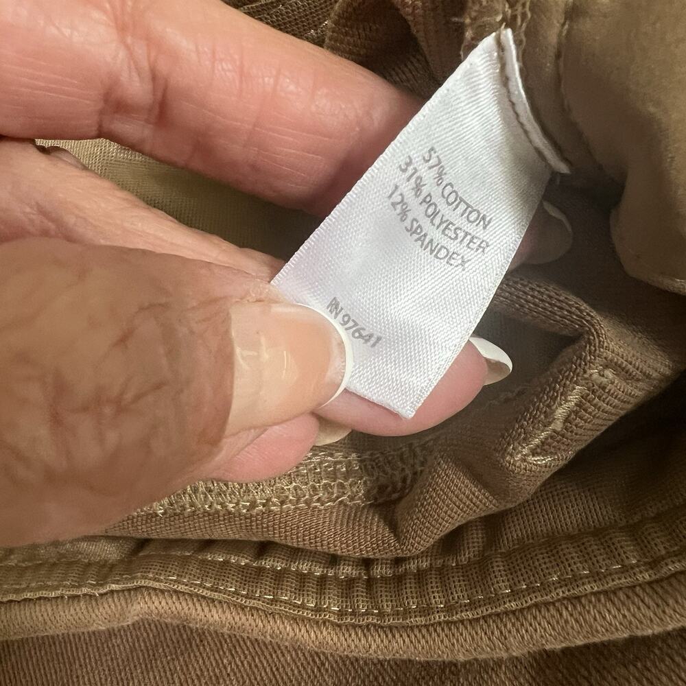 J. Jill Wearever Collection Pants Medium Slimming Tan Beige Straight Leg Pockets - Picture 7 of 11